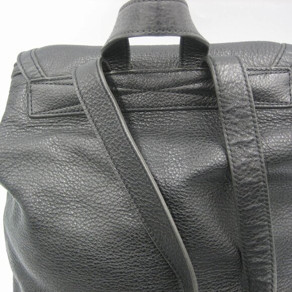 MARC BY MARC JACOBS Black Pebble Leather Backpack Drawstring main image 8